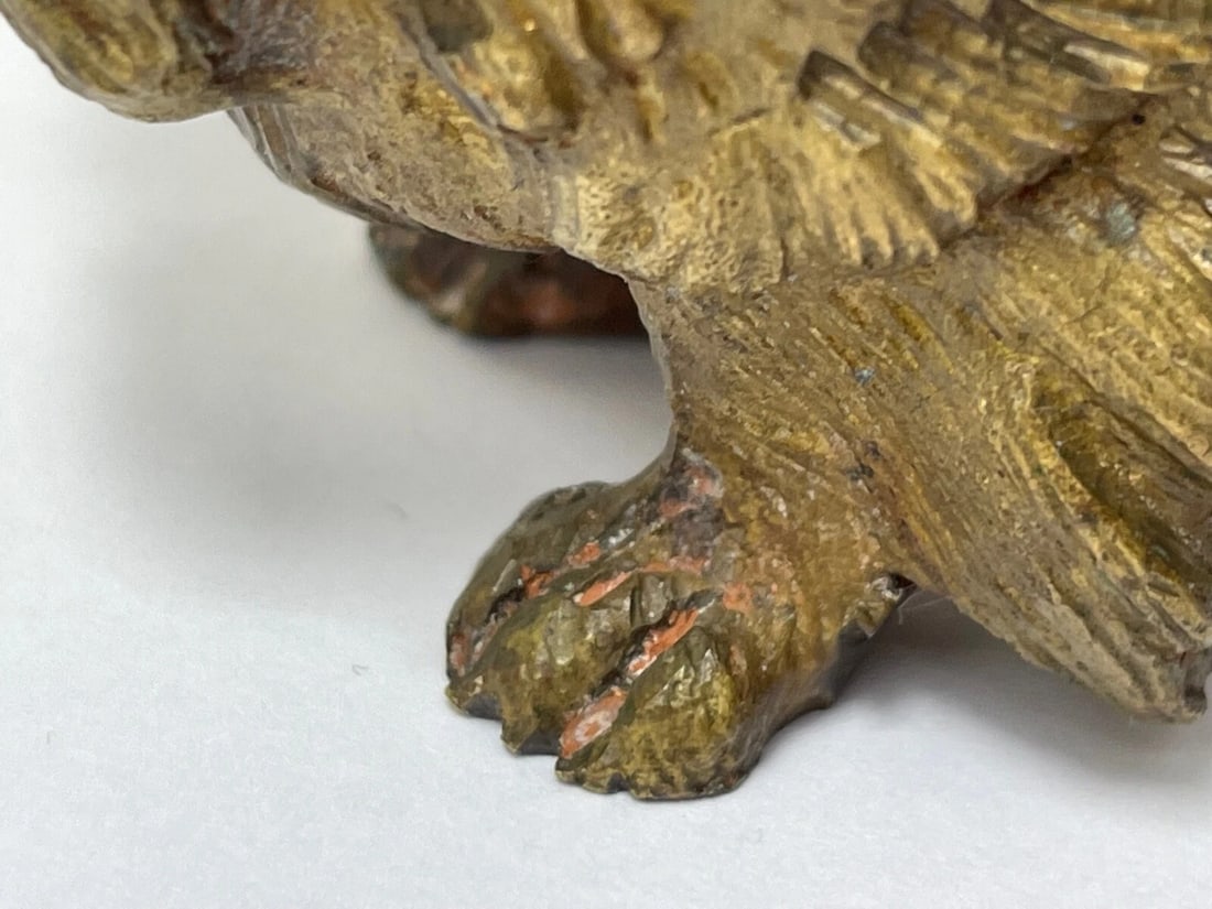 Antique Austrian Miniature Bronze Pekingese Dog Sculpture - 10