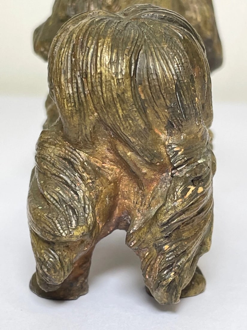 Antique Austrian Miniature Bronze Pekingese Dog Sculpture - 12