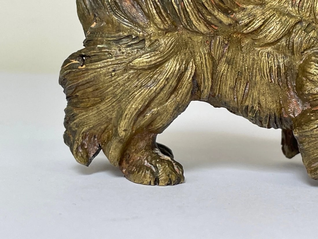 Antique Austrian Miniature Bronze Pekingese Dog Sculpture - 16