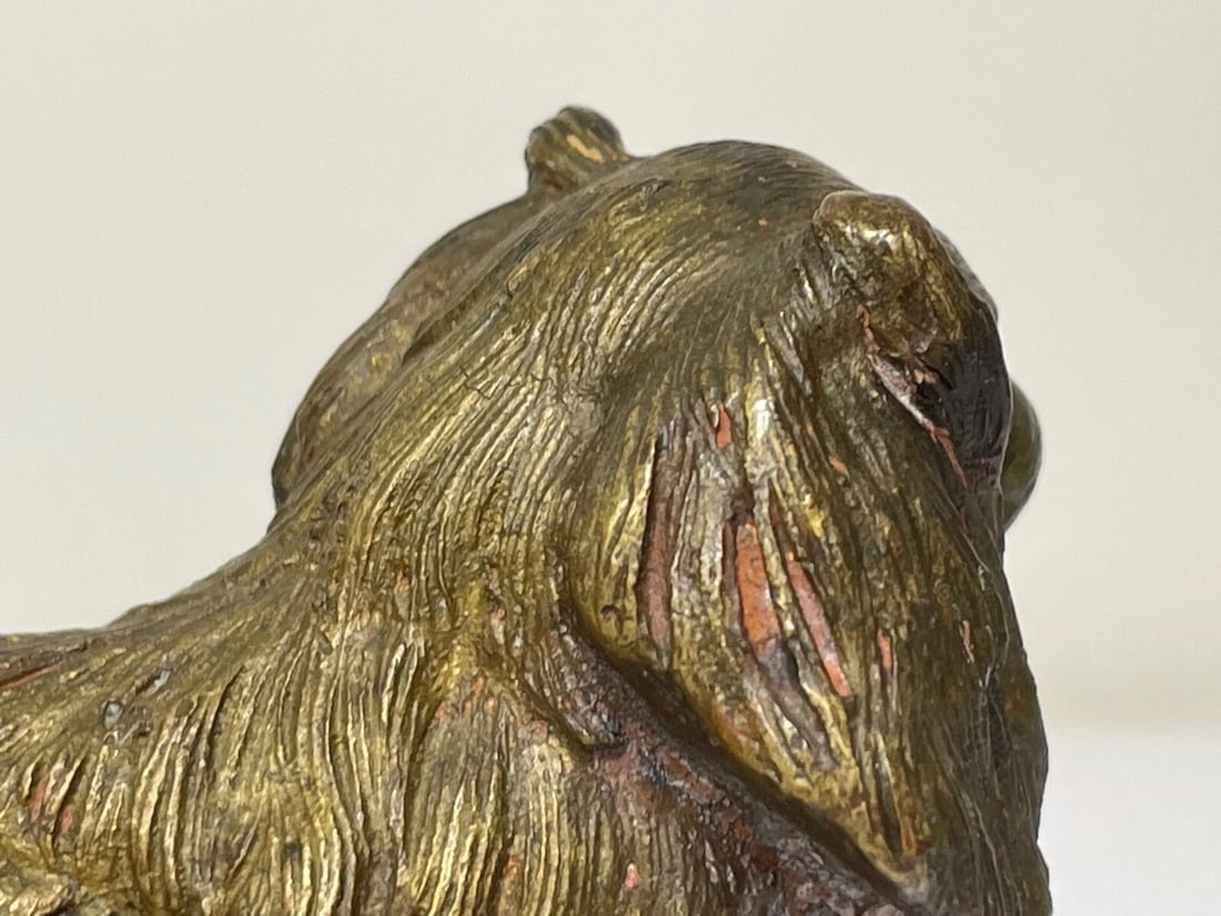 Antique Austrian Miniature Bronze Pekingese Dog Sculpture - 17