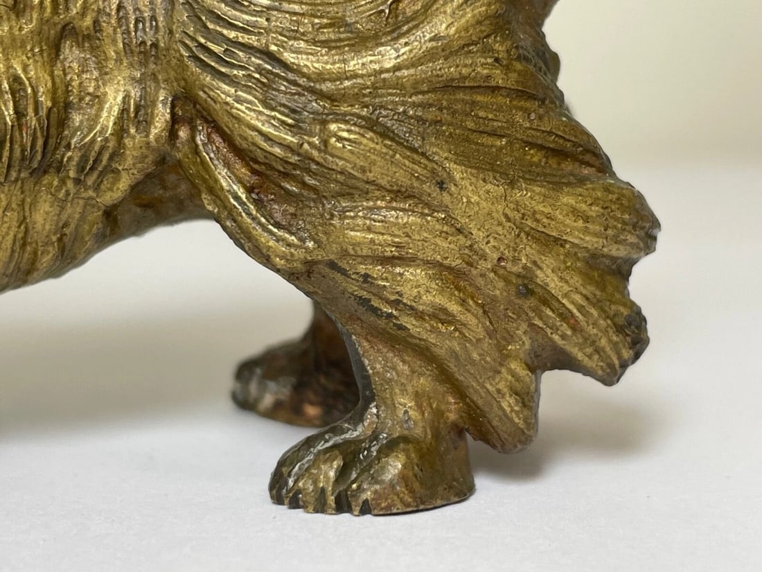 Antique Austrian Miniature Bronze Pekingese Dog Sculpture - 6