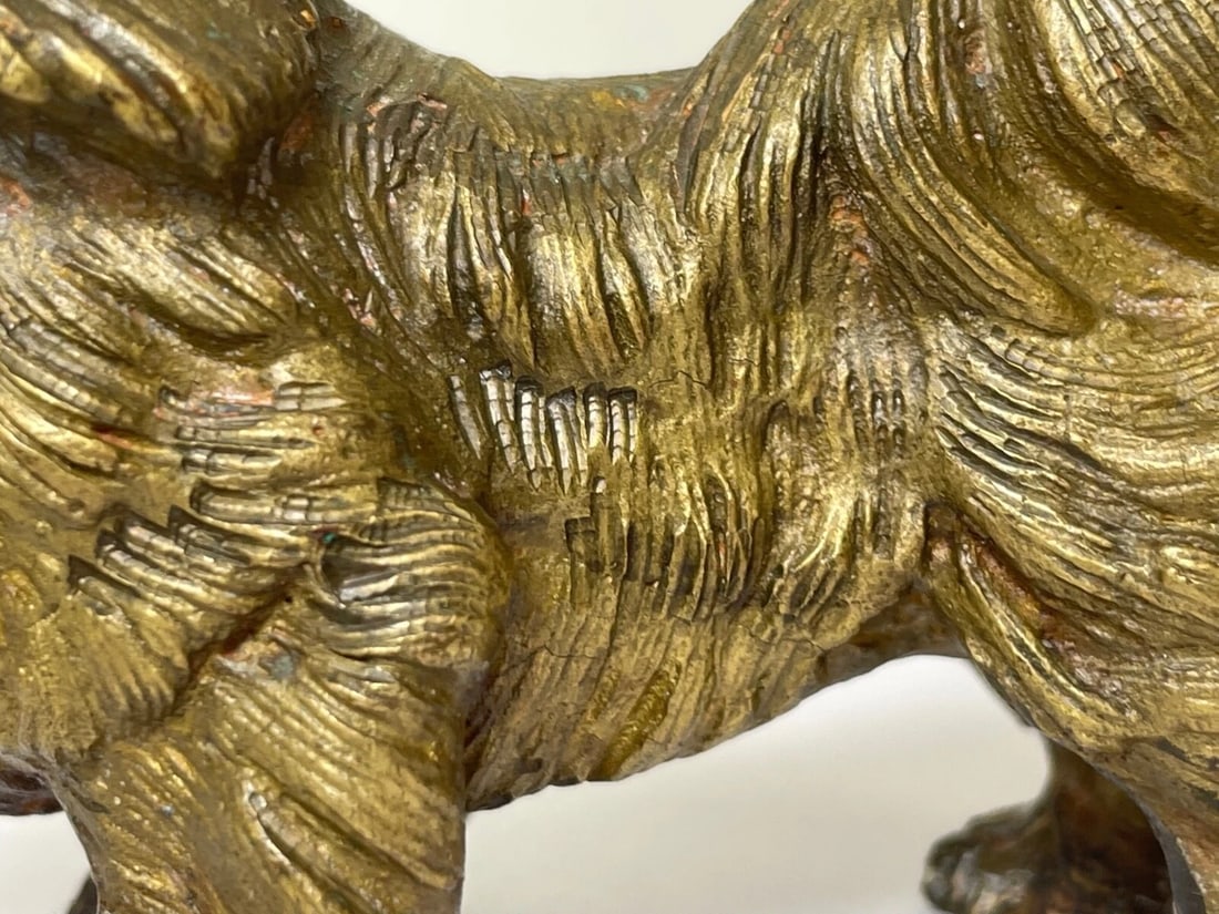Antique Austrian Miniature Bronze Pekingese Dog Sculpture - 7