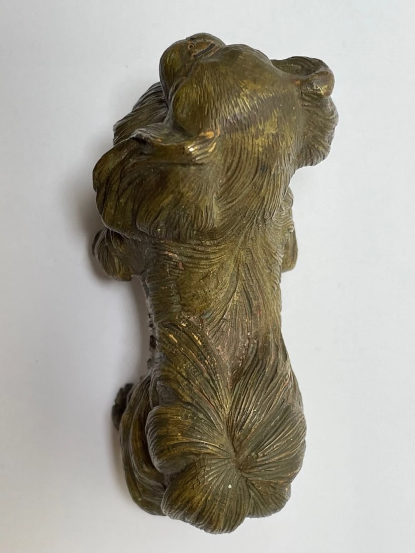 Antique Austrian Miniature Bronze Pekingese Dog Sculpture - 8