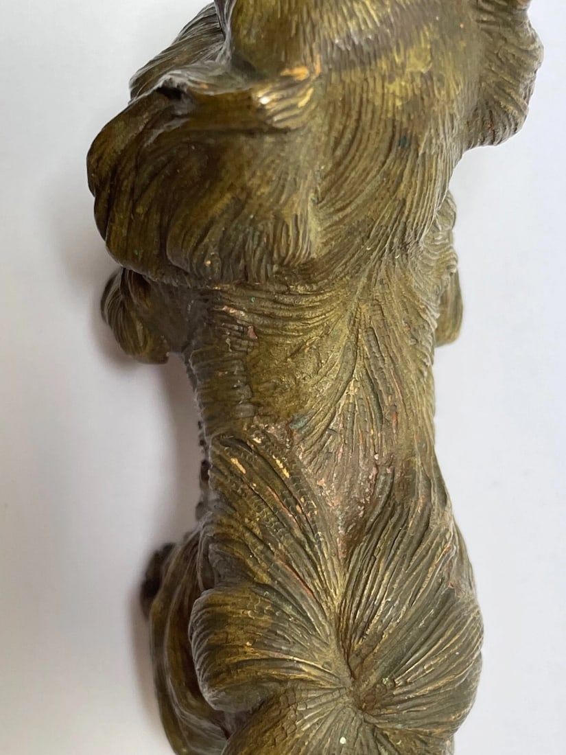 Antique Austrian Miniature Bronze Pekingese Dog Sculpture - 9