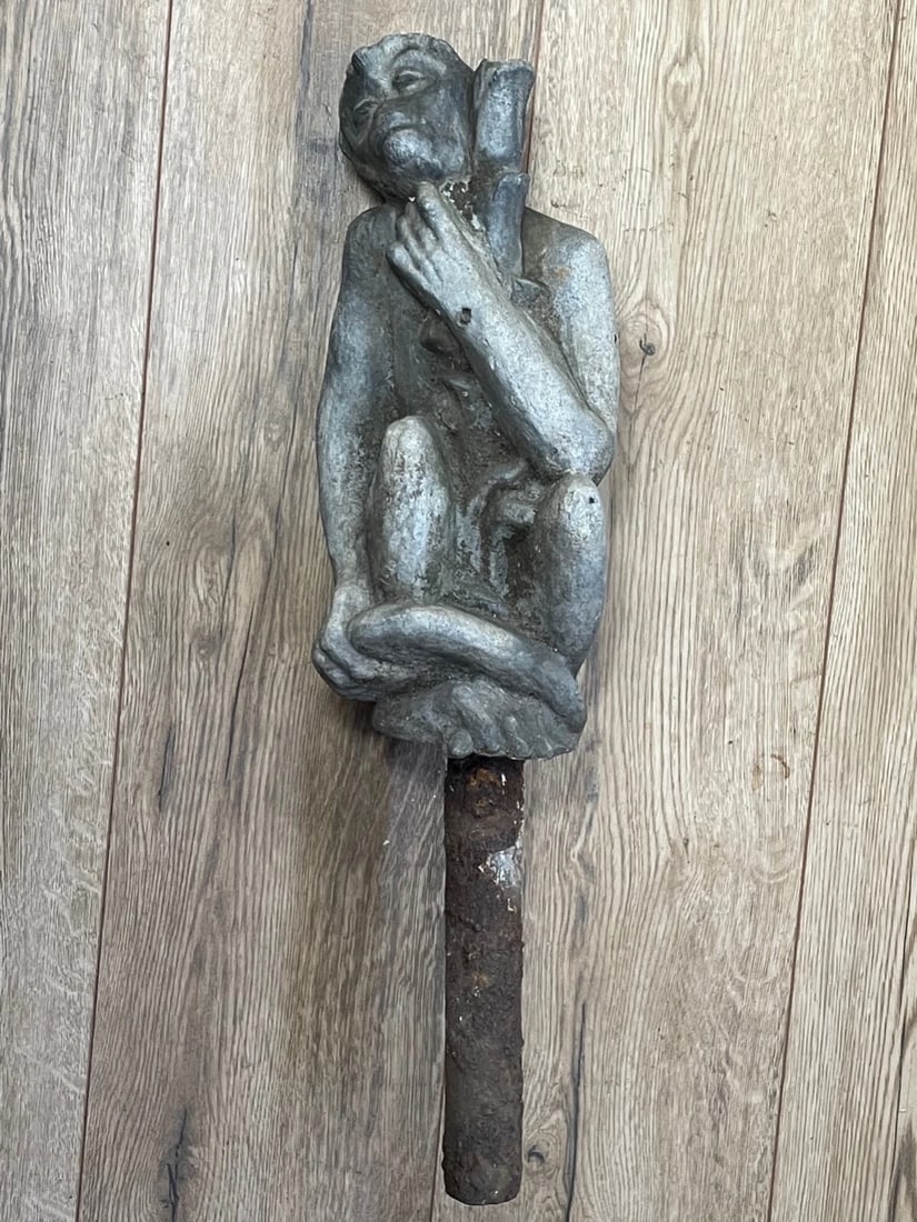 The Enigmatic Lead Thinking Monkey In The Manner of J. W. Singer & Sons c1900 - 2