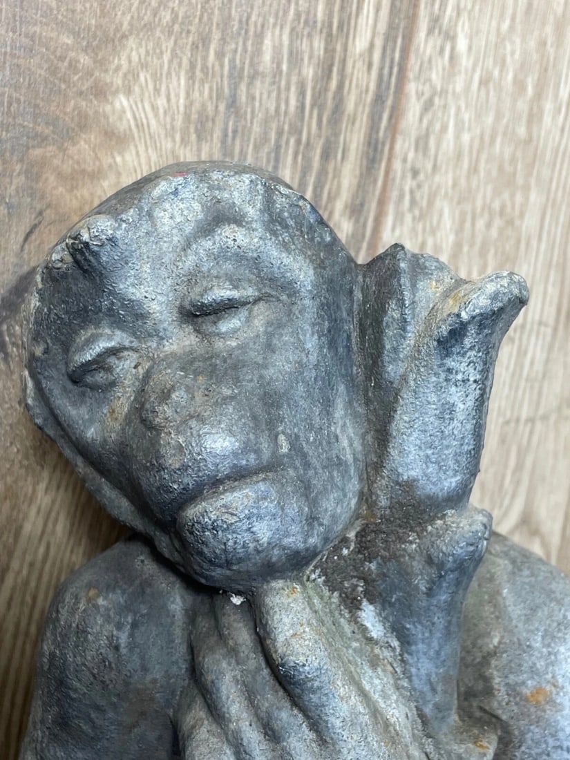The Enigmatic Lead Thinking Monkey In The Manner of J. W. Singer & Sons c1900 - 6