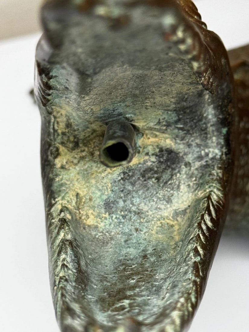 Bronze Crocodile Fountain Head Garden Spout in the Manner of Antoine-Louis Barye - 5