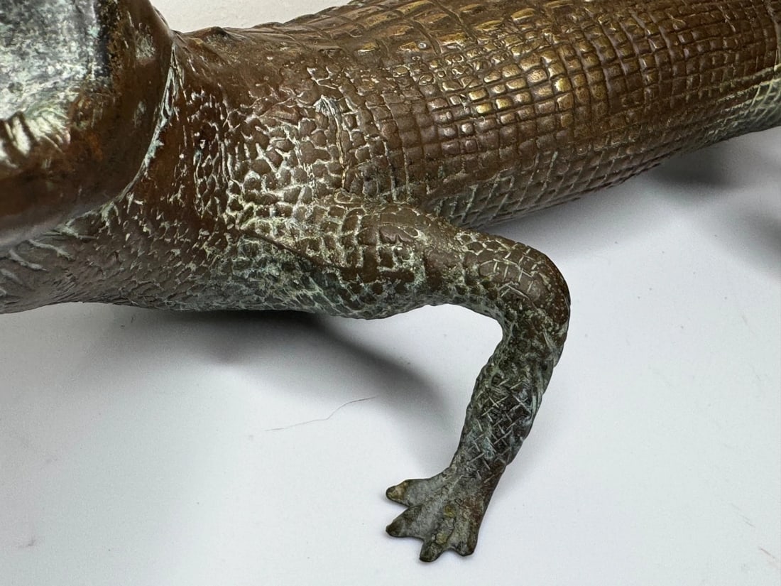 Bronze Crocodile Fountain Head Garden Spout in the Manner of Antoine-Louis Barye - 6