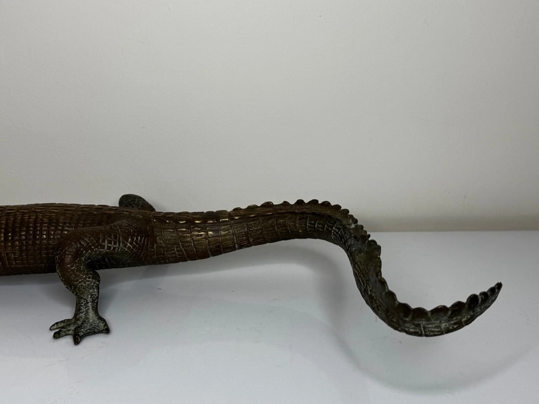 Bronze Crocodile Fountain Head Garden Spout in the Manner of Antoine-Louis Barye - 7