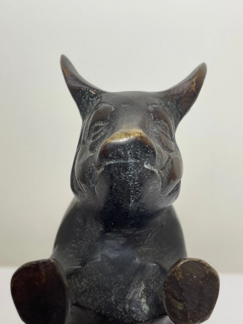British Rare 19th Century Small Butchers Advertising Point Of Sale Pig Statue - 5
