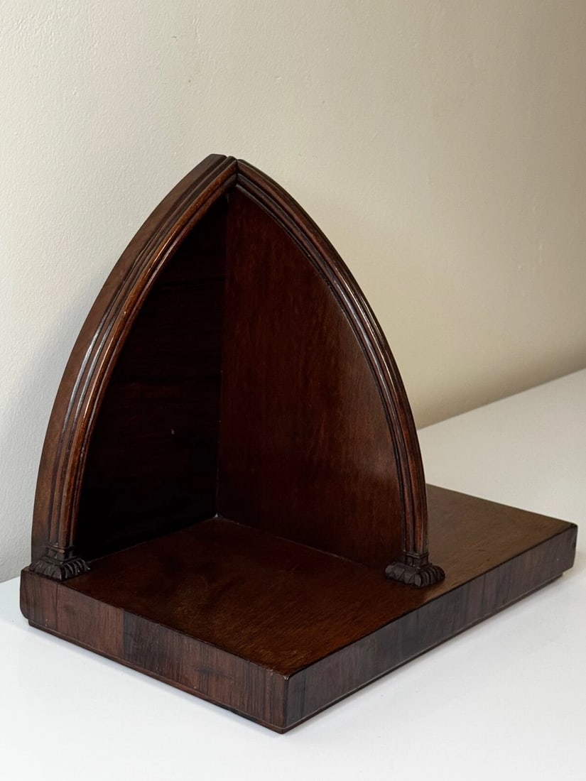 Small Gothic Ecclesiastic Convent Georgian Wall Mounted Bookends Shelf Bracket - 3