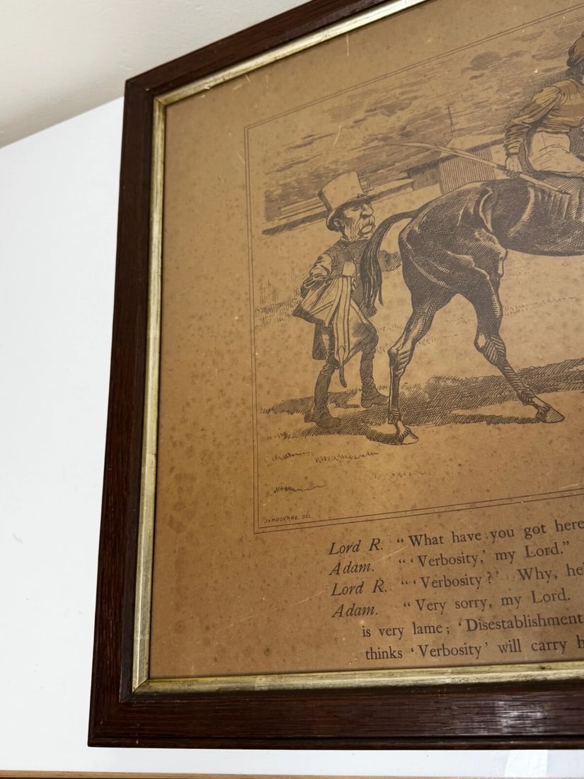 Political Print William Gladstone As Lord Rosebery's Jockey On Horse Verbosity - 4