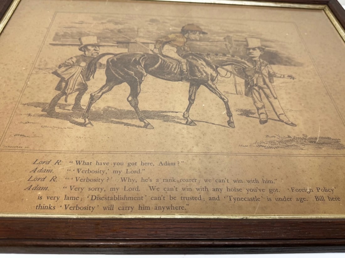 Political Print William Gladstone As Lord Rosebery's Jockey On Horse Verbosity - 5