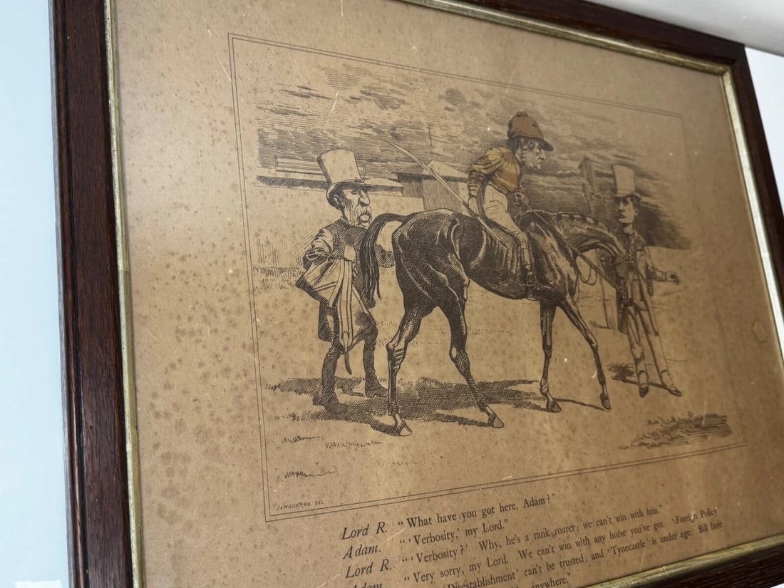 Political Print William Gladstone As Lord Rosebery's Jockey On Horse Verbosity - 6
