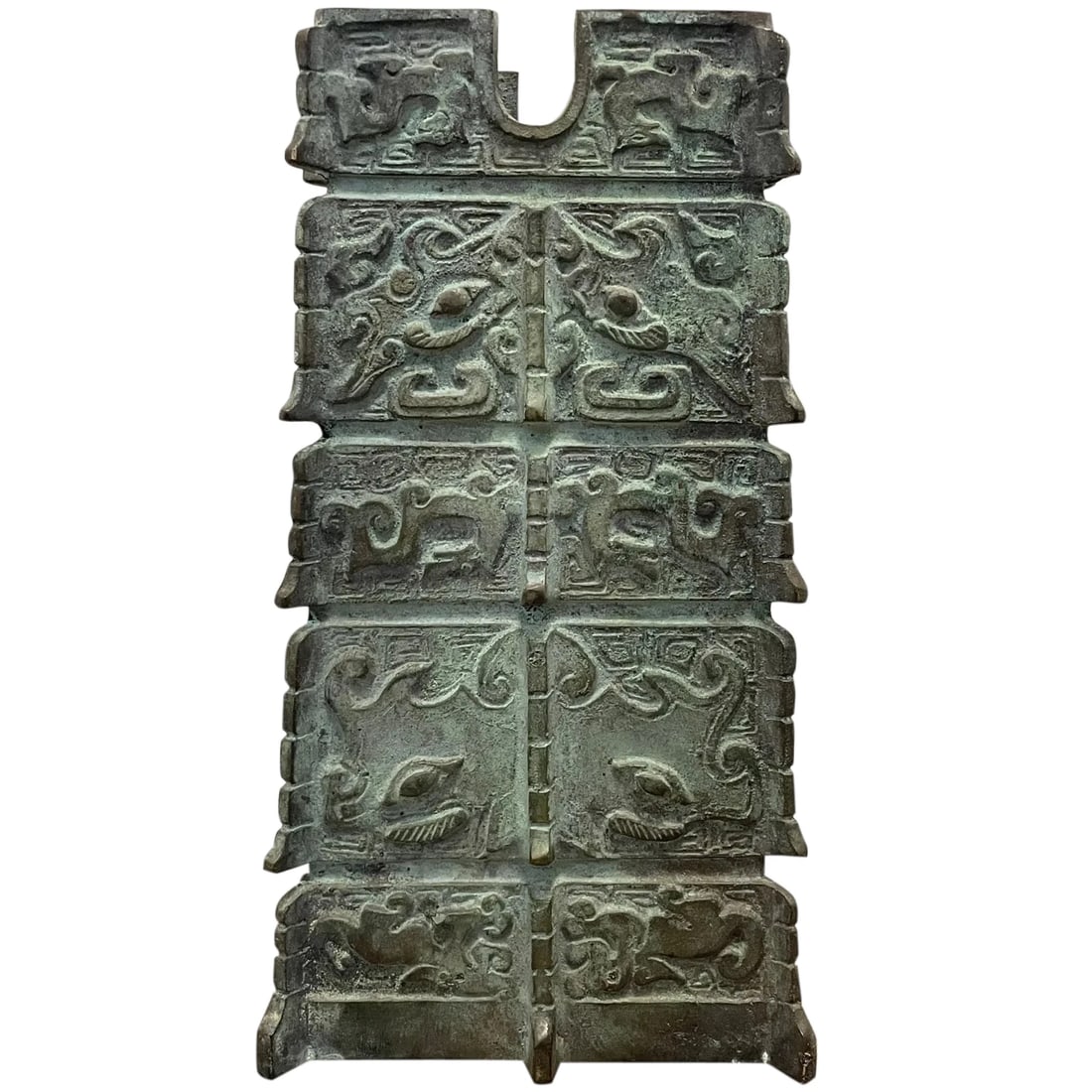 Antique Chinese Bronze Lamp Base Archaic Shang Dynasty Fenglei Design (1 of 20)