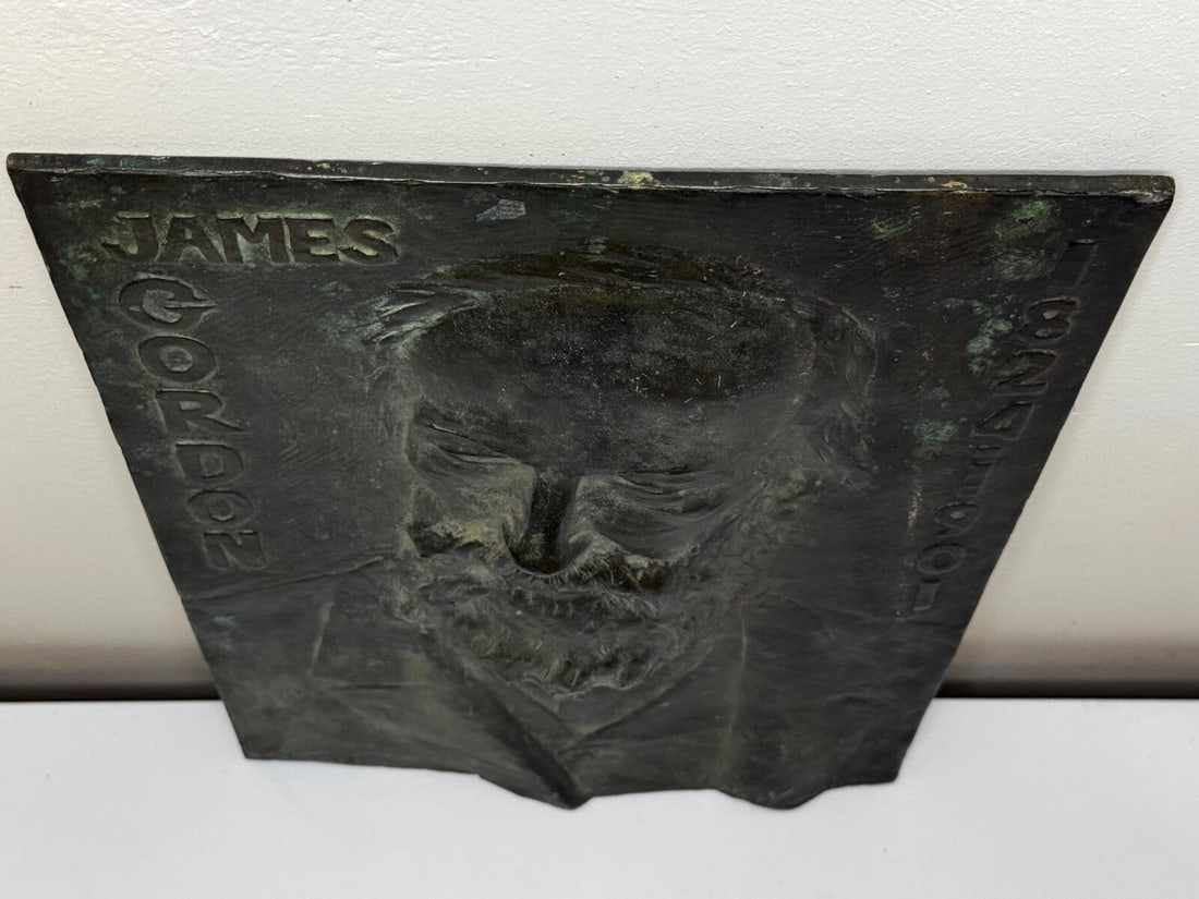 Scottish Timeless Legacy Portrait James Gordon 1824-1901 Bronze Sculpture Panel - 4