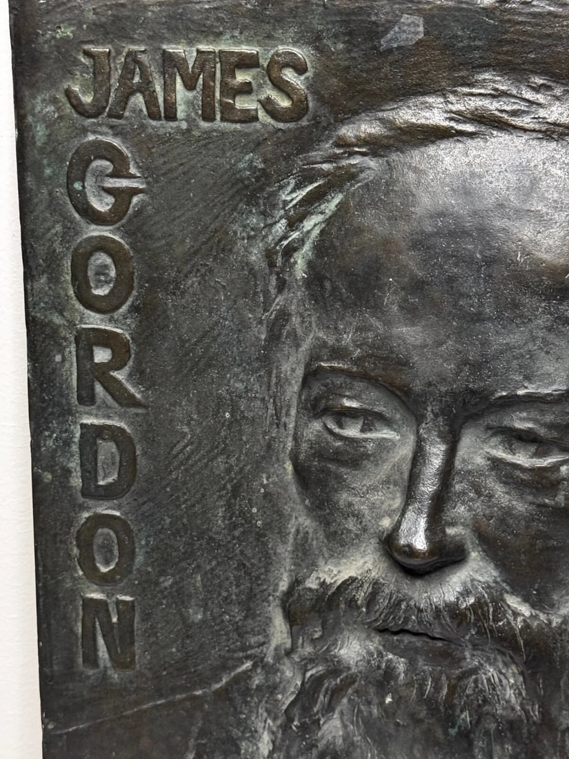 Scottish Timeless Legacy Portrait James Gordon 1824-1901 Bronze Sculpture Panel - 7