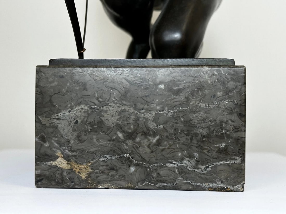 Art Deco Bronze Classical Myth Sculpture Diana the Huntress - 4