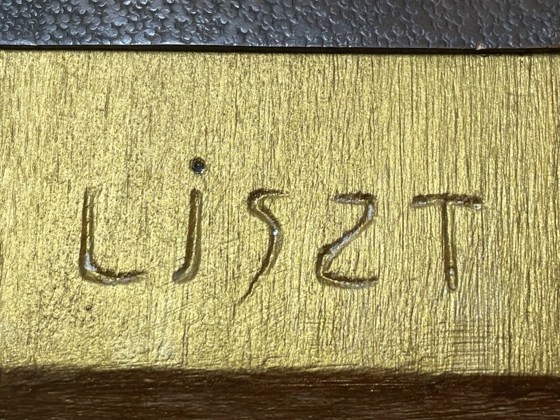 Antique Bronze Sculpture Franz Liszt "Music Pianist Composer Wall Plaque Signed - 6