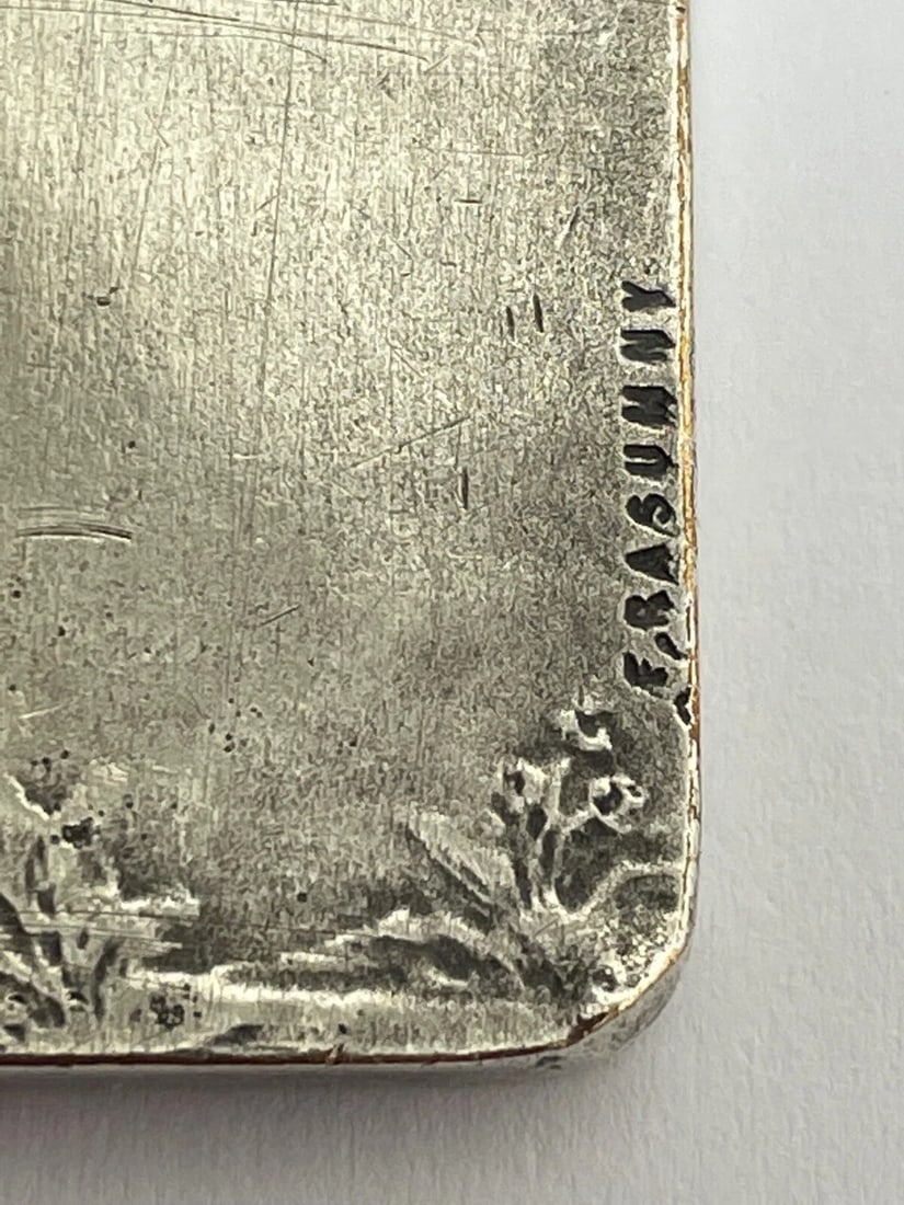 Small Early 20th Century Silvered Bronze Plaque Gloria Signed Felix Rasumny - 7