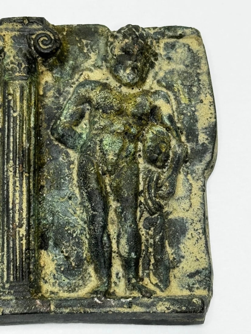 Historic Classical Mythology Roman Bronze Plaque Mount Hercules (Heracles) - 2