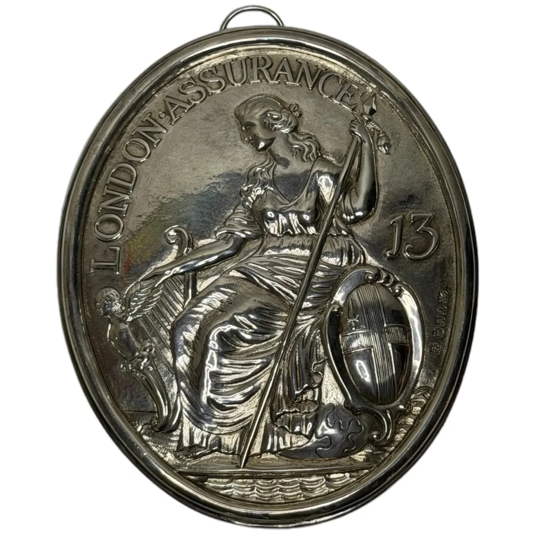 Period George III London Assurance Britannia Plaque Hallmarked Sterling Silver (1 of 20)