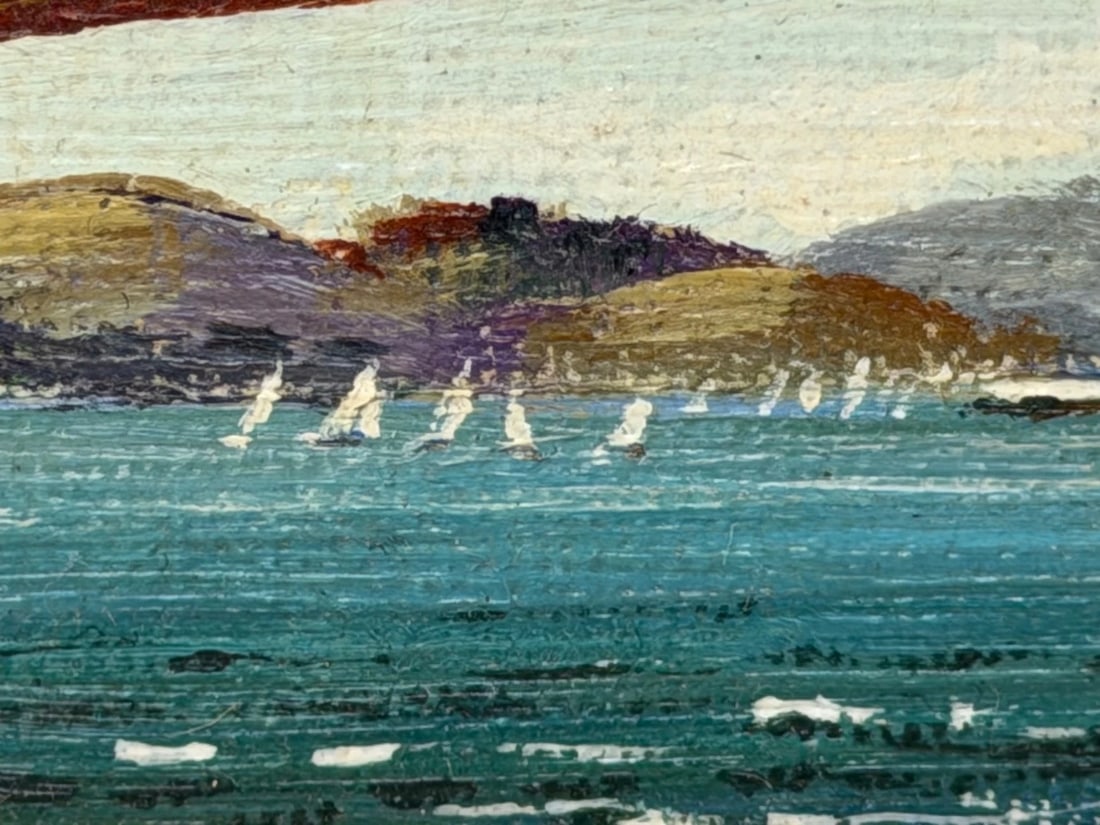 Oil Coastal Painting Golden Gate Bridge, San Francisco, California c.1980 - 16