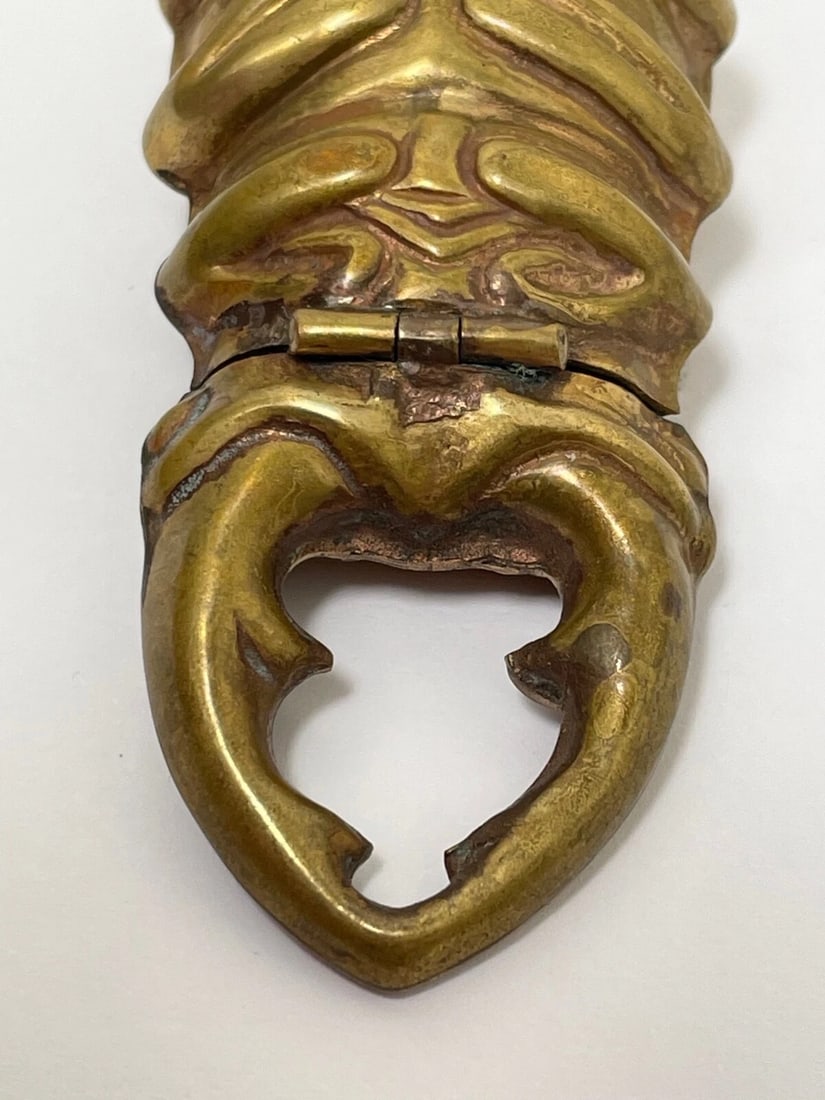 English Late 19th Century Antique Vesta Match Case Stag Beetle With Pincers - 2