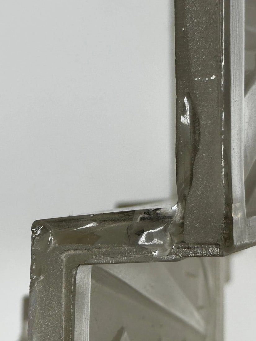 Pair Art Deco Skyscraper Glass Wall Lights in the Manner Of Marius-Ernest Sabino - 16