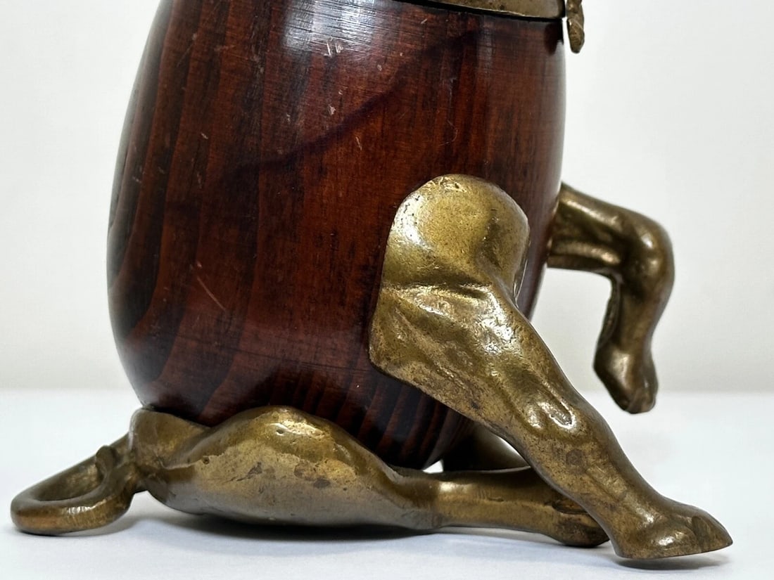 Small Victorian Style Decorative Bulldog Inkwell Named Charlie - 11