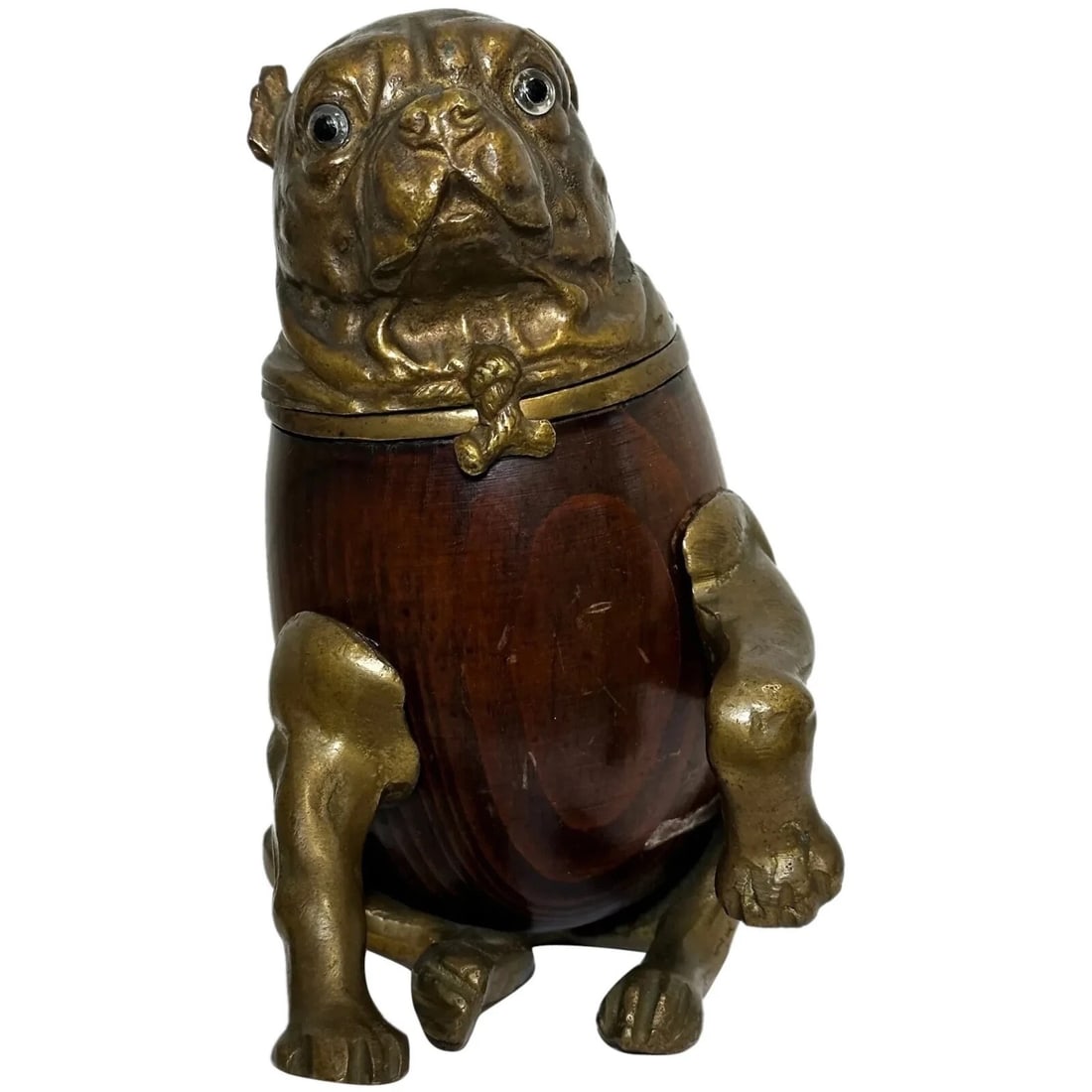 Small Victorian Style Decorative Bulldog Inkwell Named Charlie (1 of 20)