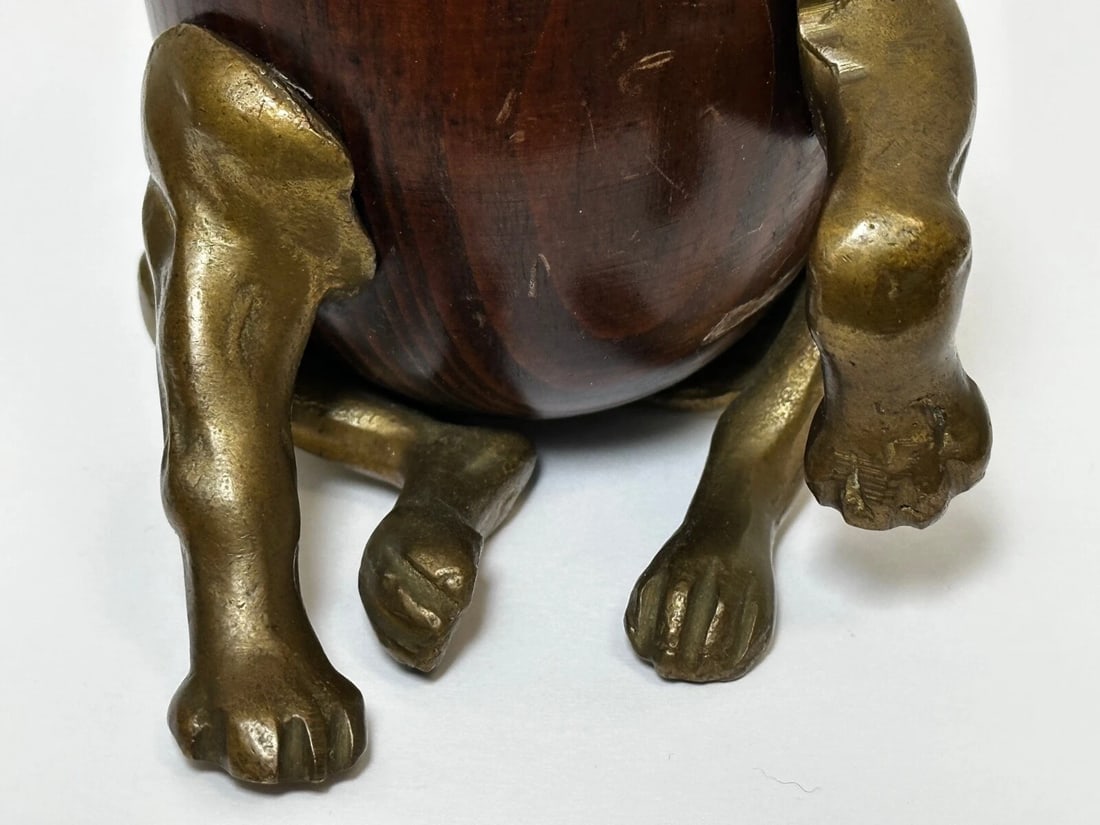 Small Victorian Style Decorative Bulldog Inkwell Named Charlie - 6