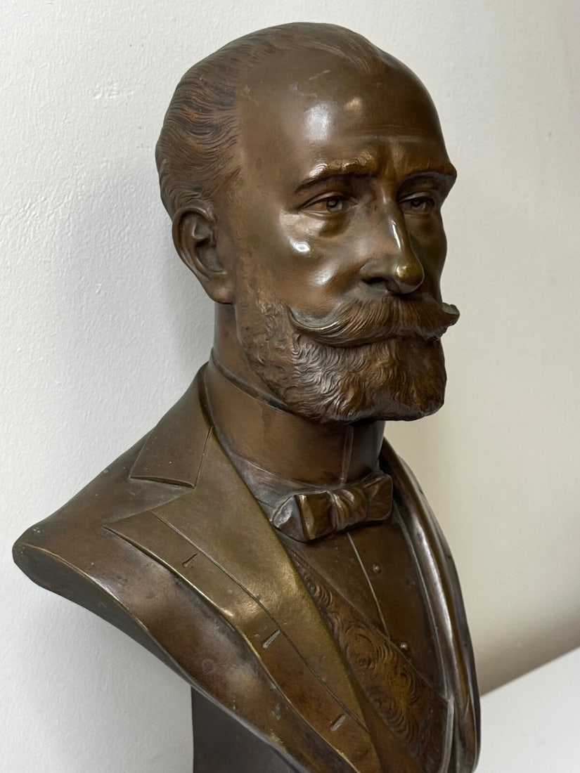 French President Bust Marie François Sadi Carnot By Adolphe Jean Lavergne - 4