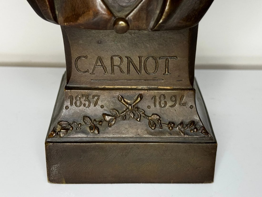 French President Bust Marie François Sadi Carnot By Adolphe Jean Lavergne - 7