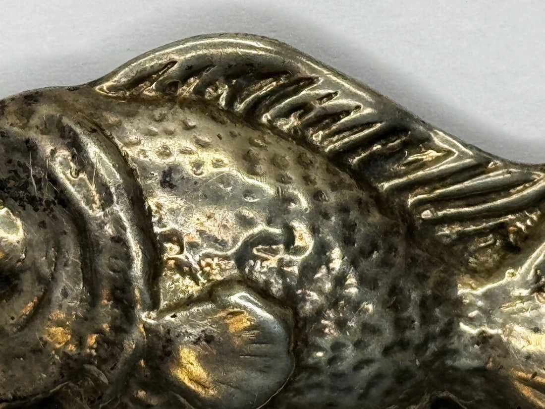 Mid-Century Sterling Silver Bream Fish Brooch Scandinavian Modernist Style Taste - 5