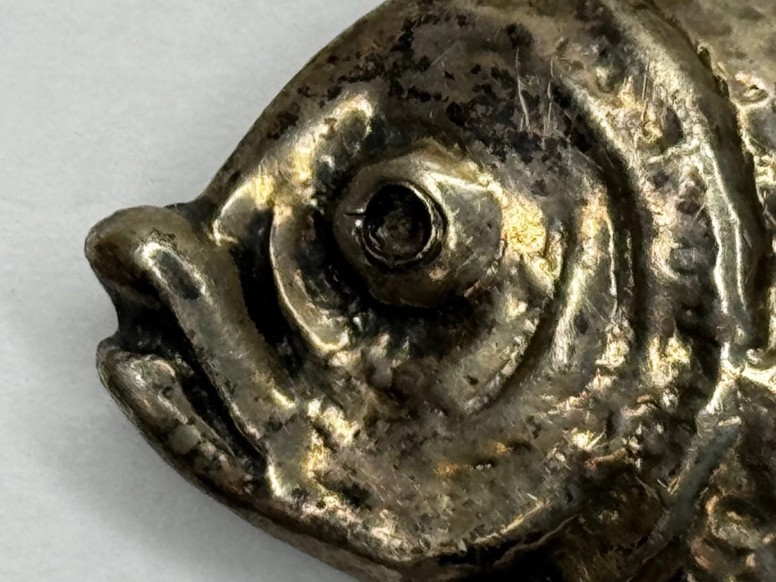 Mid-Century Sterling Silver Bream Fish Brooch Scandinavian Modernist Style Taste - 8