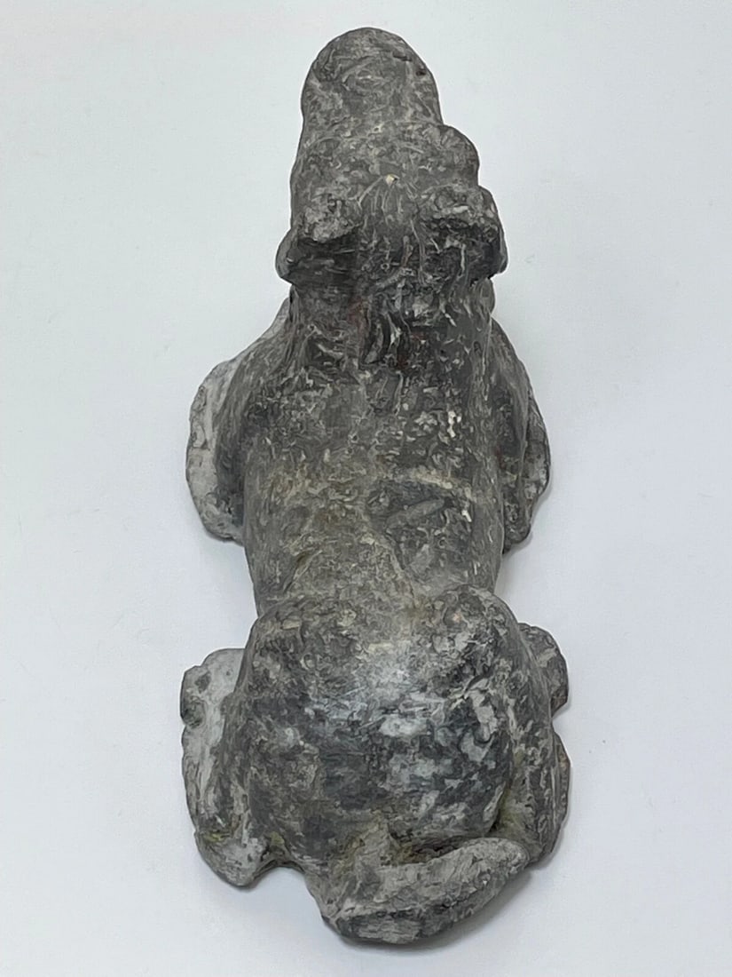 Small C1760 Lead Recumbent Hound Dog Sculpture In the Manner of John Cheere - 10