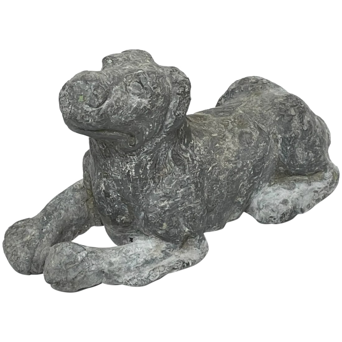 Small C1760 Lead Recumbent Hound Dog Sculpture In the Manner of John Cheere (1 of 12)
