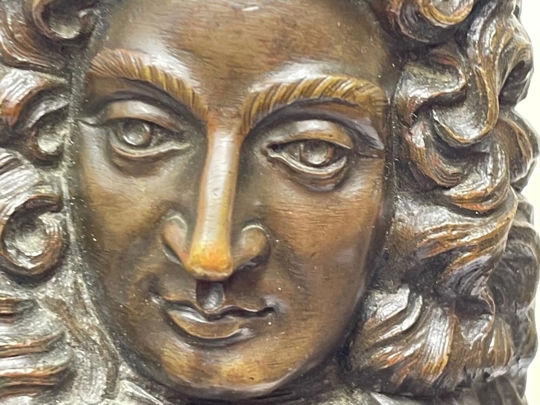 Classical French 19th Century Antique Bronze Model Bust Of Louis XIV - 14