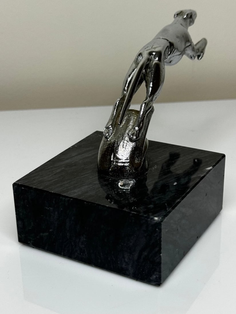 Louis Lejeune Chrome Plated 1930's Racing Greyhound Of The Road Classic Mascot - 10