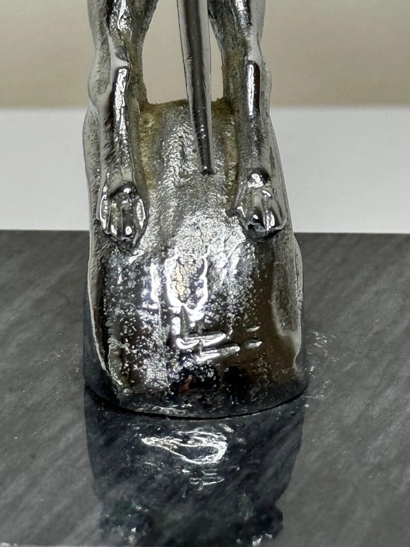 Louis Lejeune Chrome Plated 1930's Racing Greyhound Of The Road Classic Mascot - 14