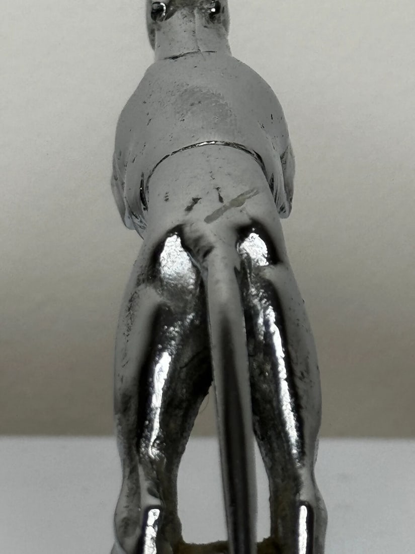 Louis Lejeune Chrome Plated 1930's Racing Greyhound Of The Road Classic Mascot - 15