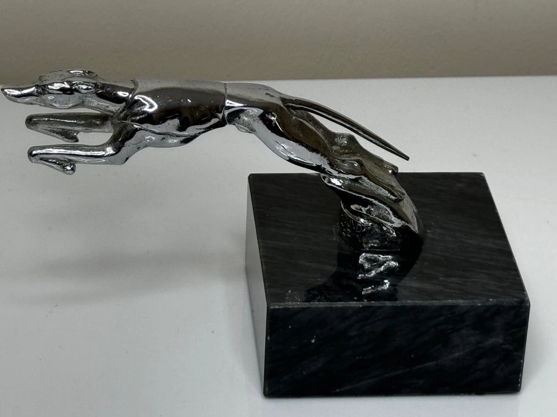 Louis Lejeune Chrome Plated 1930's Racing Greyhound Of The Road Classic Mascot - 18