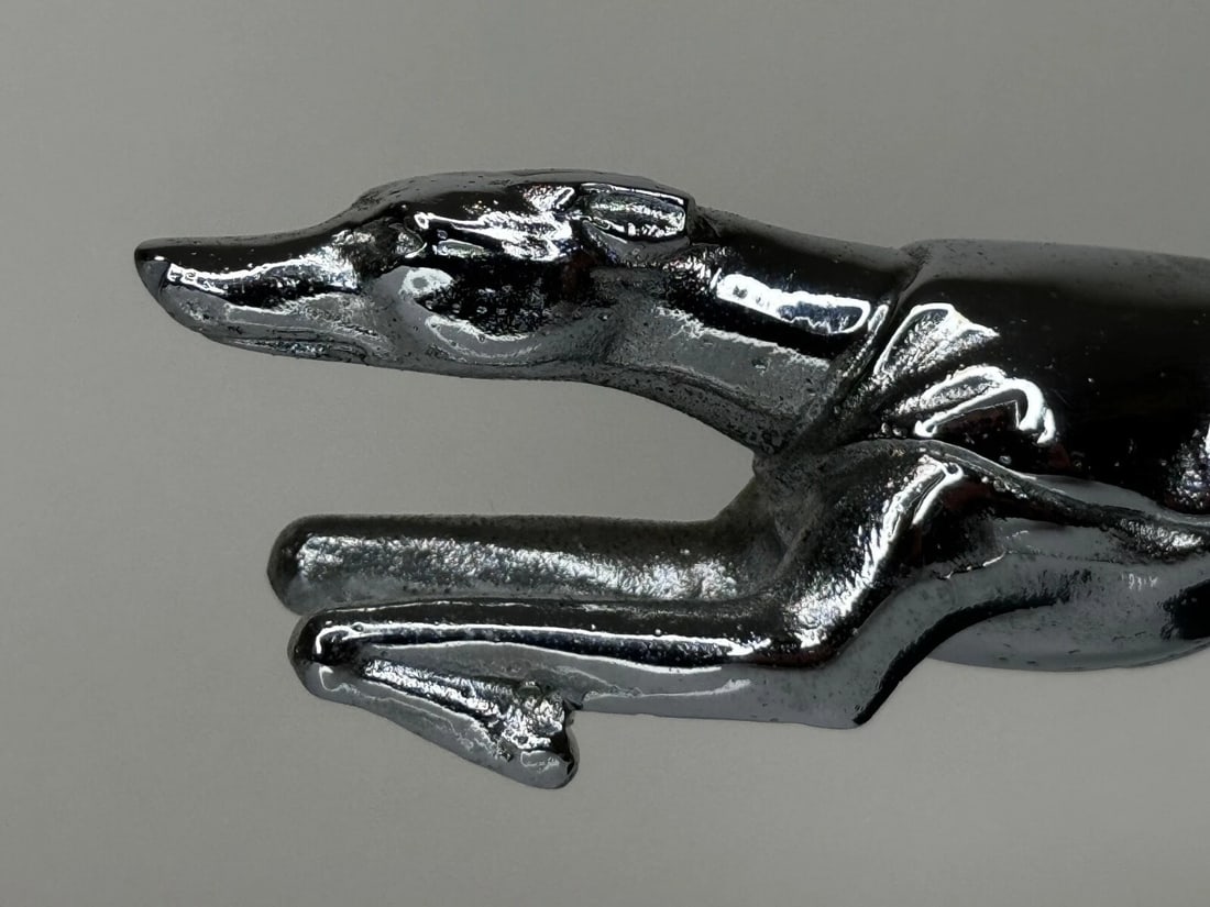 Louis Lejeune Chrome Plated 1930's Racing Greyhound Of The Road Classic Mascot - 19