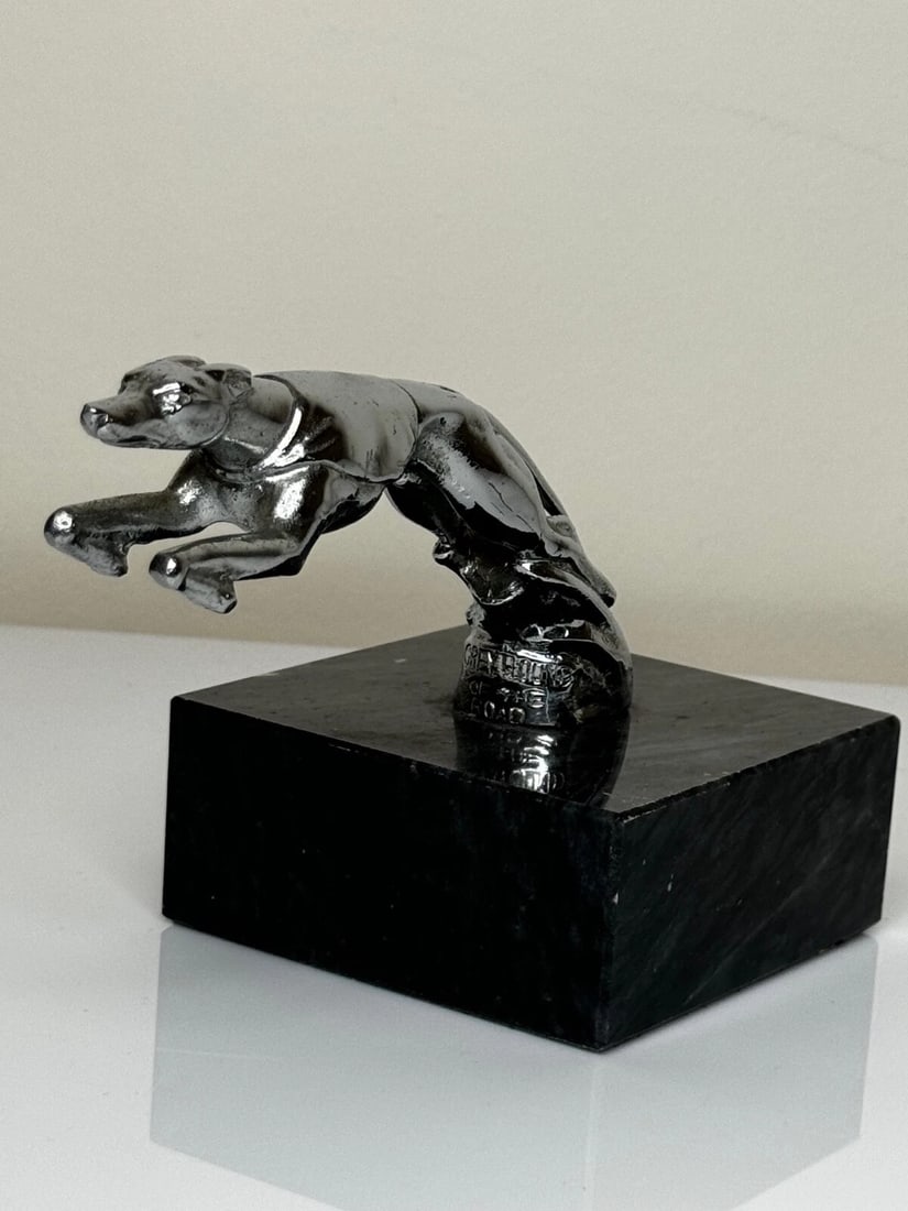 Louis Lejeune Chrome Plated 1930's Racing Greyhound Of The Road Classic Mascot - 20