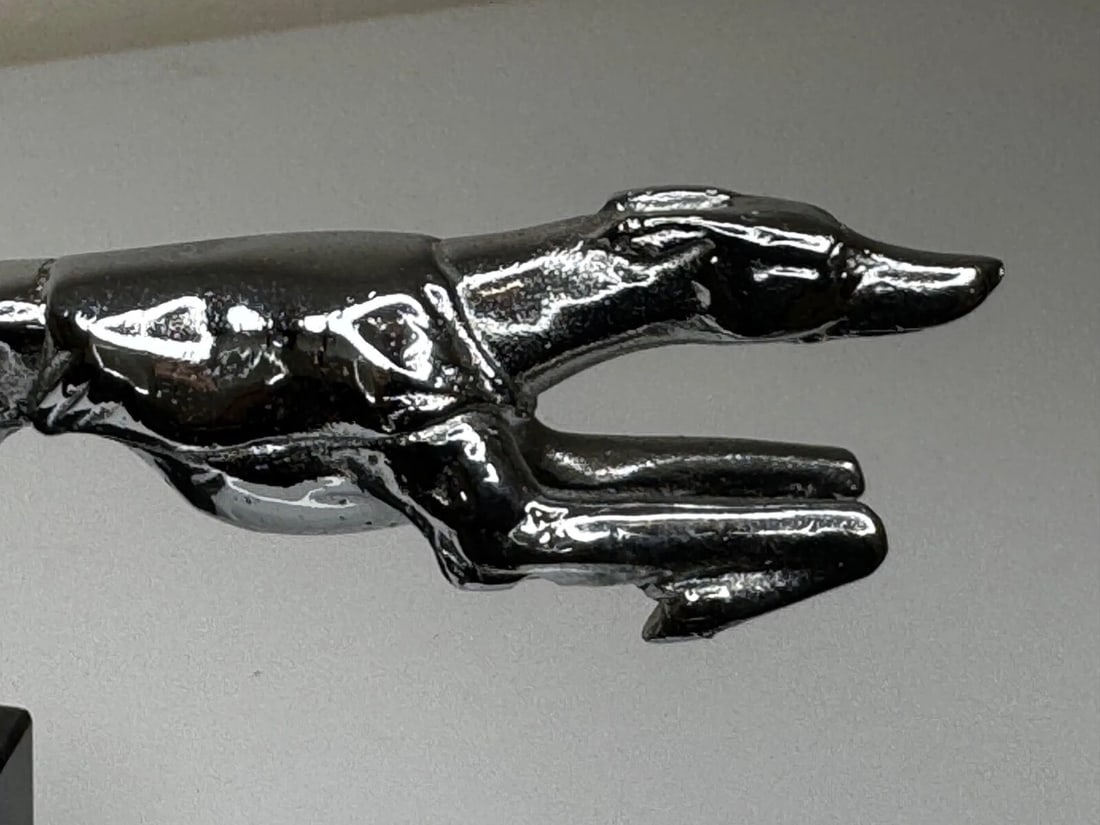 Louis Lejeune Chrome Plated 1930's Racing Greyhound Of The Road Classic Mascot - 6