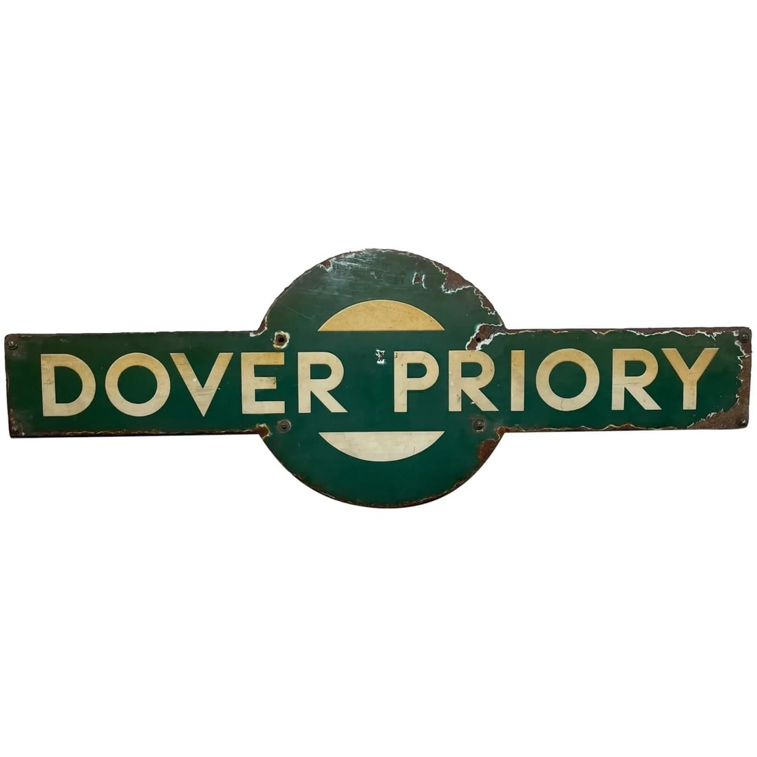 Railway Heritage – 1940s Southern Railway Enamel Target Sign from Dover Priory (1 of 20)