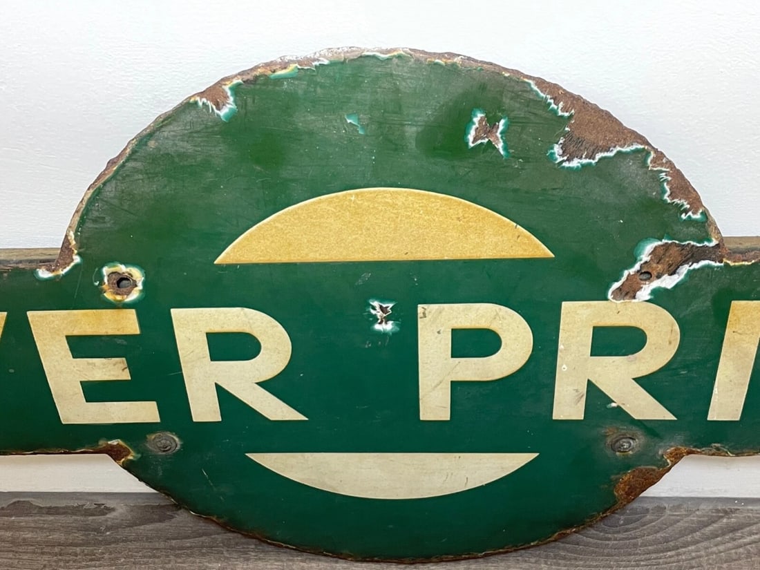 Railway Heritage – 1940s Southern Railway Enamel Target Sign from Dover Priory - 4