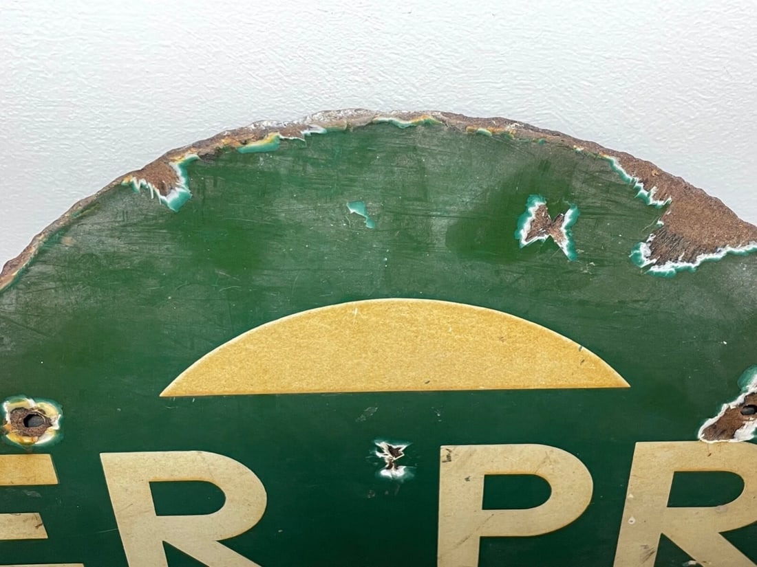 Railway Heritage – 1940s Southern Railway Enamel Target Sign from Dover Priory - 5