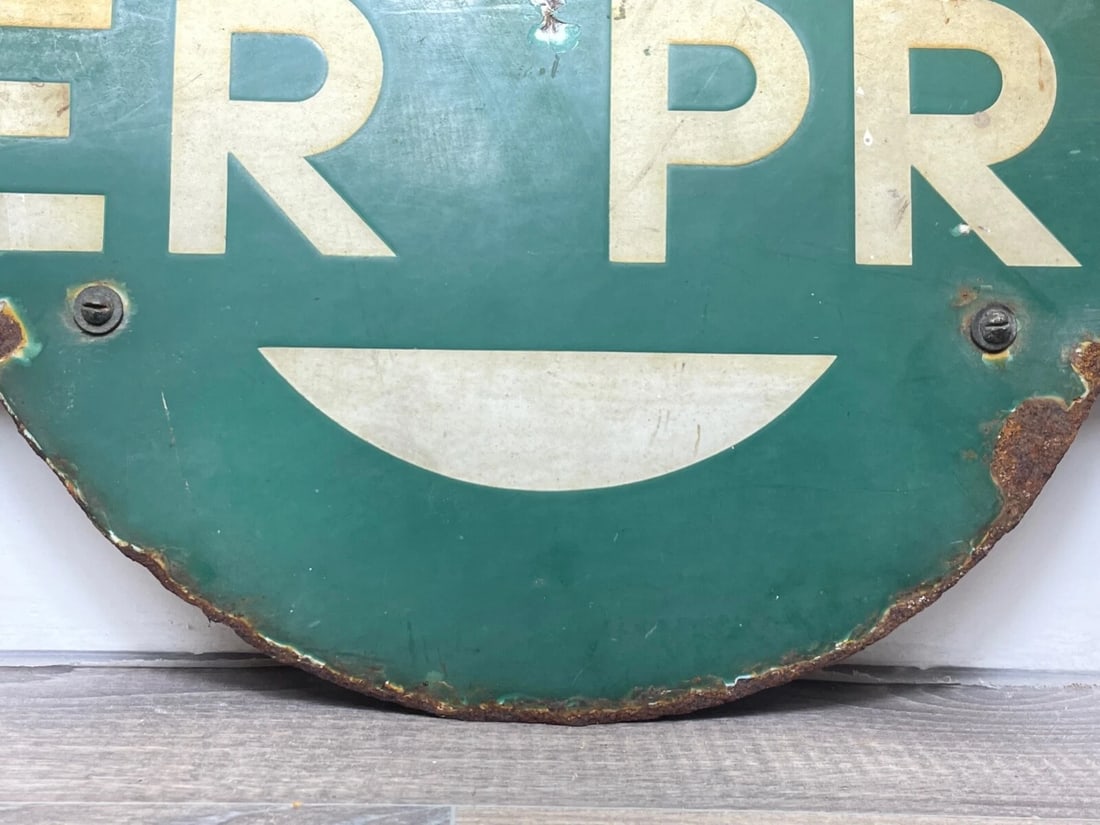 Railway Heritage – 1940s Southern Railway Enamel Target Sign from Dover Priory - 6